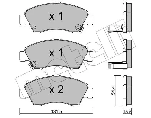 Brake Pad Set, disc brake (22-0138-0)