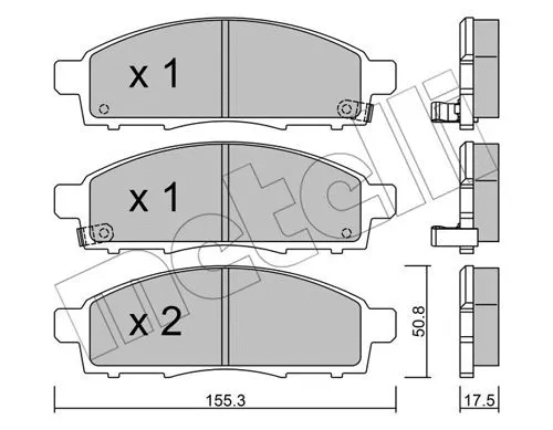 Brake Pad Set, disc brake (22-0791-1)