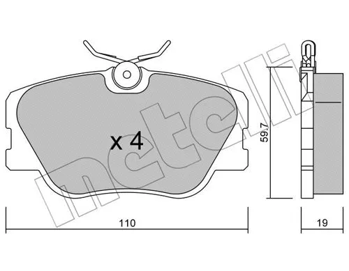 Brake Pad Set, disc brake (22-0061-0)