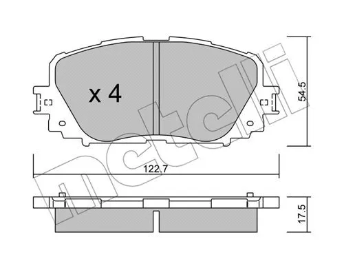 Brake Pad Set, disc brake (22-0820-0)