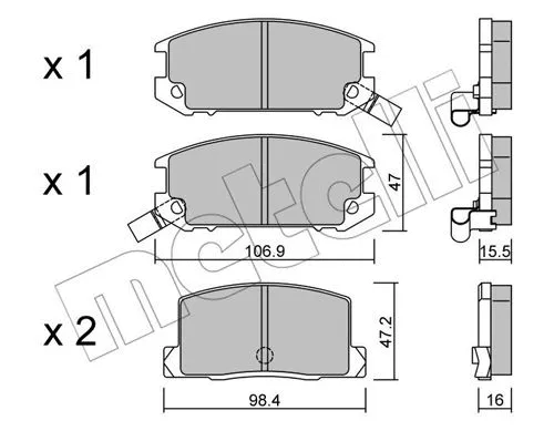 Brake Pad Set, disc brake (22-0754-0)