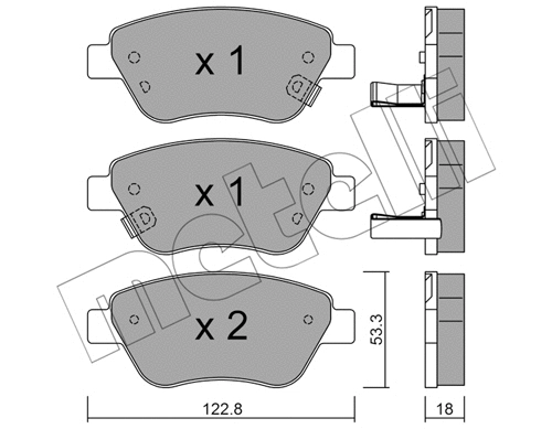 Brake Pad Set, disc brake (22-0321-4)