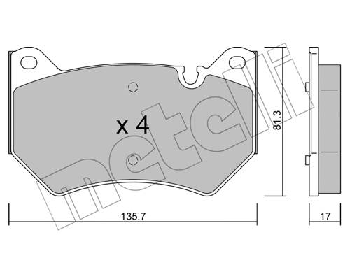 Brake Pad Set, disc brake (22-1170-0)