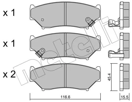 Brake Pad Set, disc brake (22-0136-0)