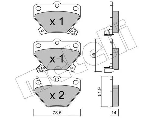 Brake Pad Set, disc brake (22-0424-0)