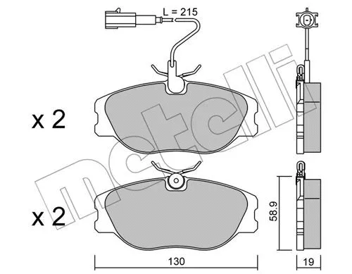 Brake Pad Set, disc brake (22-0072-1)