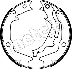 Brake Shoe Set, parking brake (53-0186)
