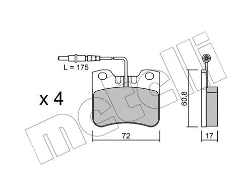 Brake Pad Set, disc brake (22-0060-1)