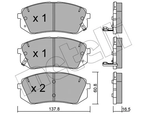 Brake Pad Set, disc brake (22-0783-0)