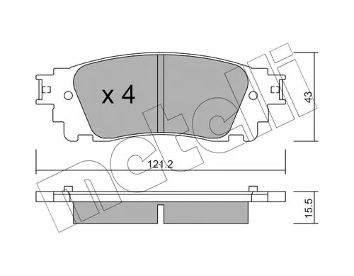 Brake Pad Set, disc brake (22-1041-0)