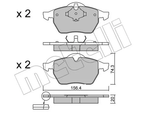 Brake Pad Set, disc brake (22-0181-2)