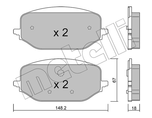 Brake Pad Set, disc brake (22-1351-0)