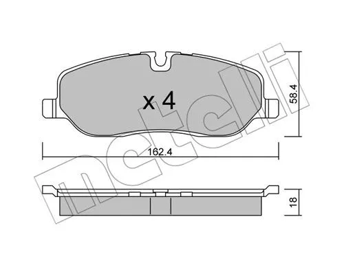 Brake Pad Set, disc brake (22-0693-0)