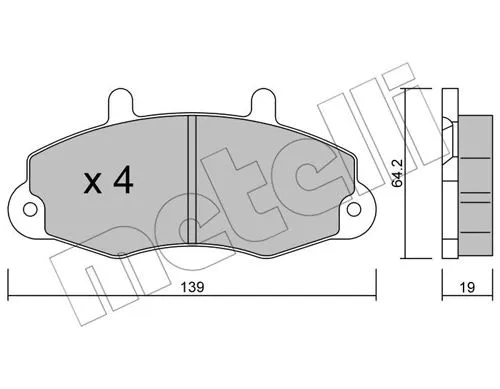 Brake Pad Set, disc brake (22-0194-0)