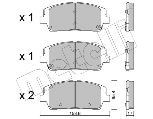 Brake Pad Set, disc brake (22-1244-0)