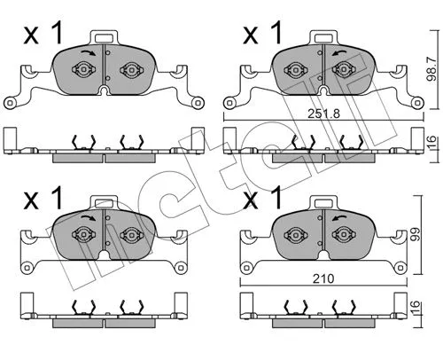 Brake Pad Set, disc brake (22-1126-0)