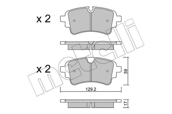 Brake Pad Set, disc brake (22-1129-1)