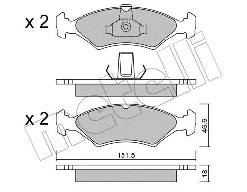 Brake Pad Set, disc brake (22-0093-0)