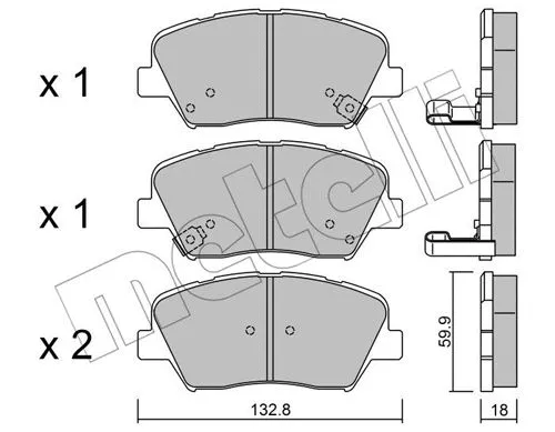 Brake Pad Set, disc brake (22-1026-0)