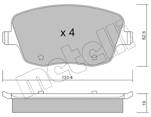 Brake Pad Set, disc brake (22-0547-0)