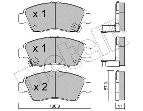 Brake Pad Set, disc brake (22-0175-0)
