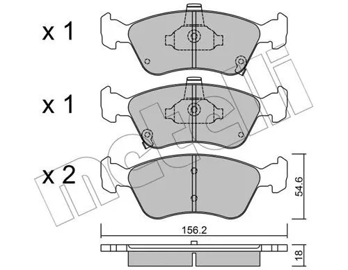 Brake Pad Set, disc brake (22-0287-0)
