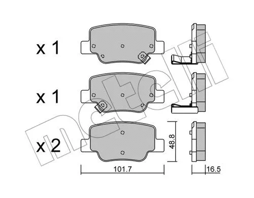 Brake Pad Set, disc brake (22-0880-0)