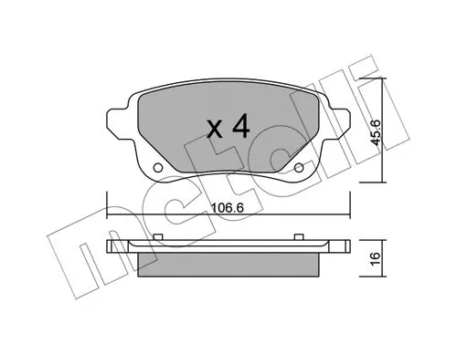 Brake Pad Set, disc brake (22-1112-0)