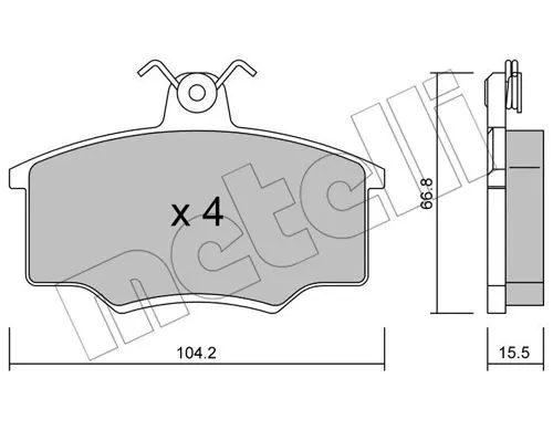 Brake Pad Set, disc brake (22-0024-1)