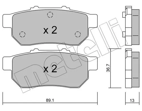 Brake Pad Set, disc brake (22-0176-0)