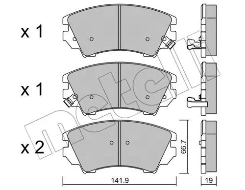 Brake Pad Set, disc brake (22-0842-0)