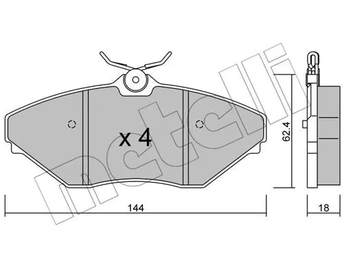 Brake Pad Set, disc brake (22-0887-0)