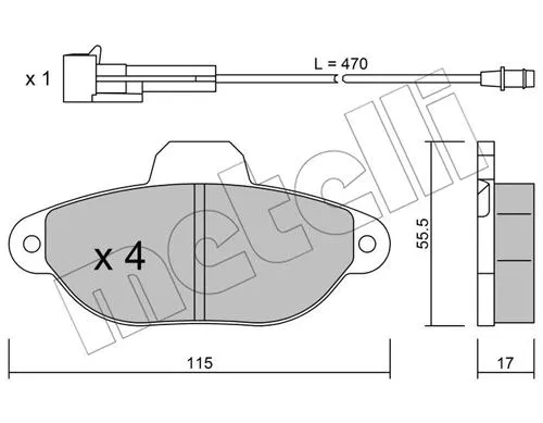 Brake Pad Set, disc brake (22-0159-0)