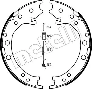 Brake Shoe Set, parking brake (53-0162K)