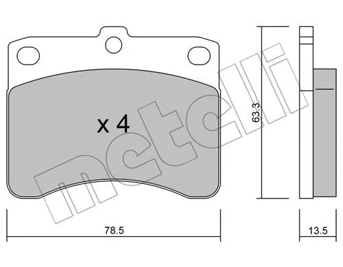 Brake Pad Set, disc brake (22-0201-0)