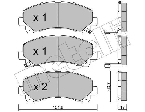 Brake Pad Set, disc brake (22-0902-0)