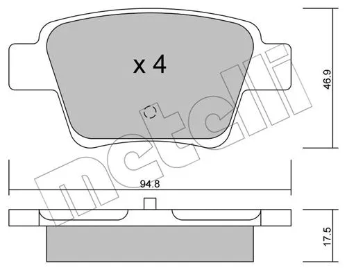 Brake Pad Set, disc brake (22-0639-0)