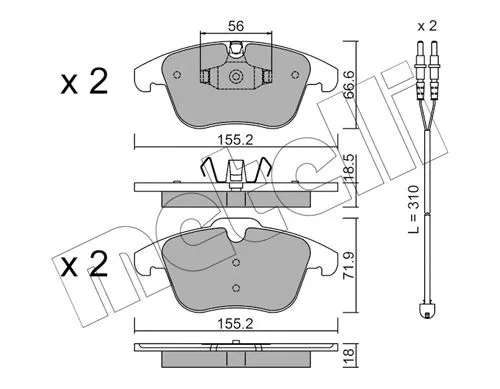 Brake Pad Set, disc brake (22-0675-5K)