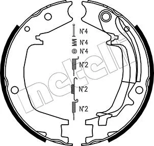 Brake Shoe Set, parking brake (53-0179K)