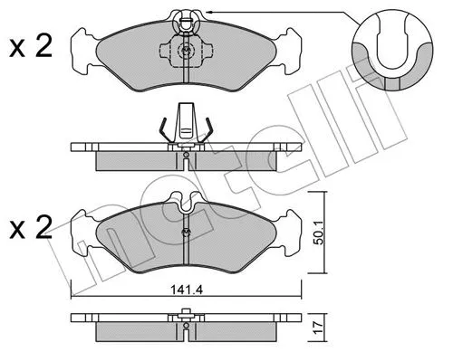 Brake Pad Set, disc brake (22-0571-0)
