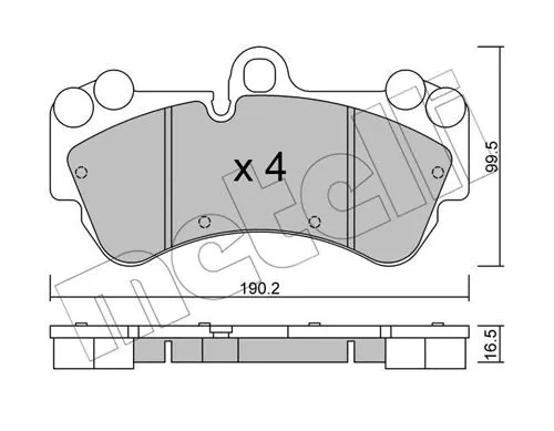 Brake Pad Set, disc brake (22-0653-0)