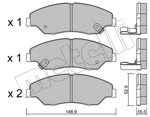 Brake Pad Set, disc brake (22-0376-0)