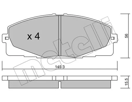 Brake Pad Set, disc brake (22-0883-0)