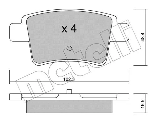Brake Pad Set, disc brake (22-0801-0)