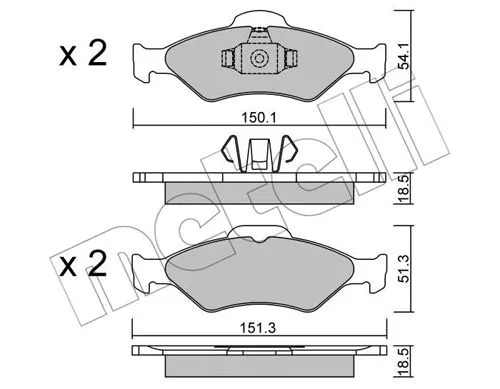 Brake Pad Set, disc brake (22-0315-0)