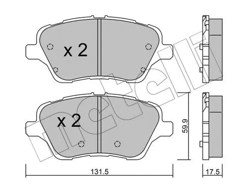 Brake Pad Set, disc brake (22-0976-0)
