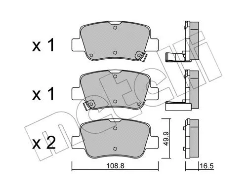 Brake Pad Set, disc brake (22-0881-0)