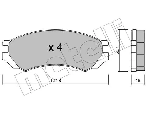 Brake Pad Set, disc brake (22-0179-0)