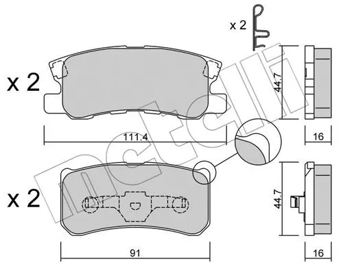Brake Pad Set, disc brake (22-0400-1)