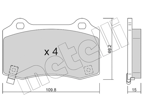 Brake Pad Set, disc brake (22-0251-6)